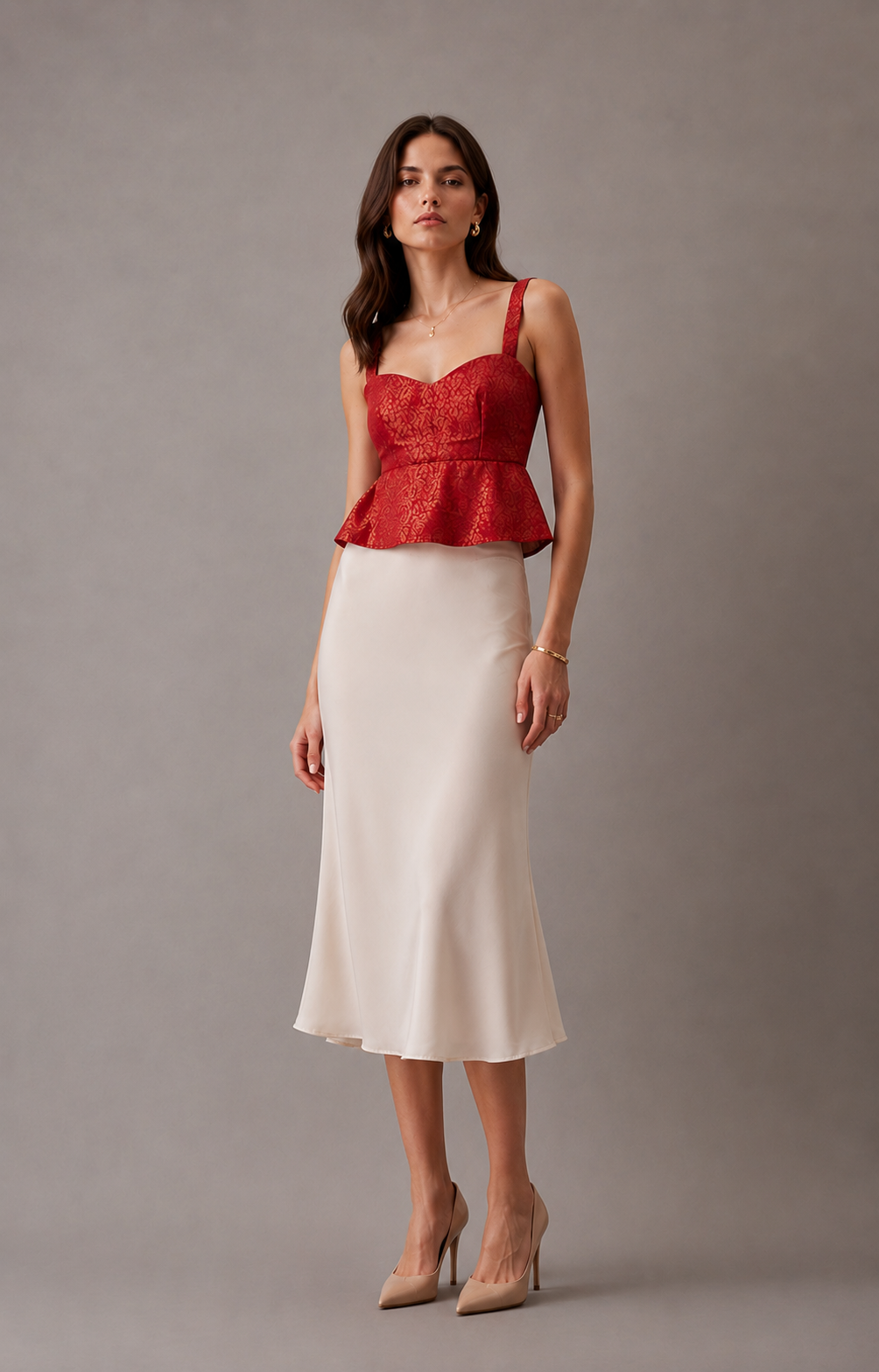 Brocade Orange Top